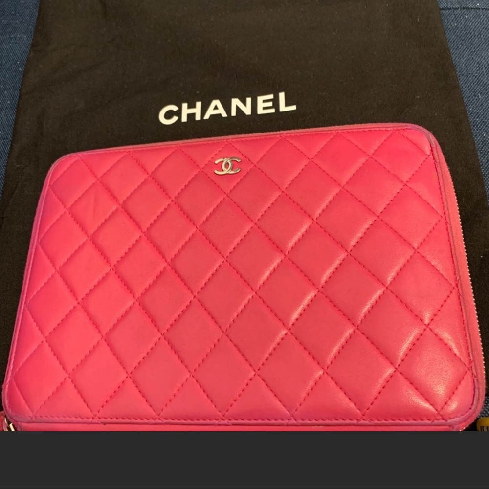Pink Chanel clutch